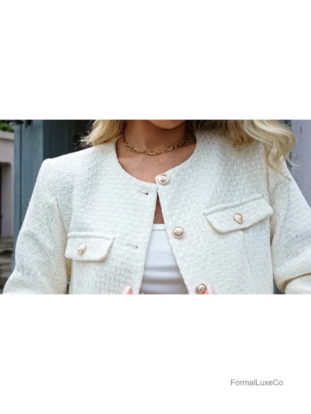 N/A cropped tweed